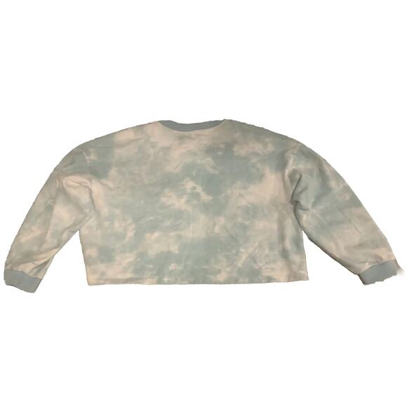 L'URV Solar Mist Womens Sweatshirt Size Large Turquoise 100%Cotton Yoga Pullover - Picture 5 of 11